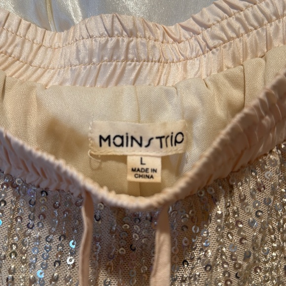 Main Strip 2 piece sequin set - blazer & jogger - champagne size large  - Picture 3 of 7